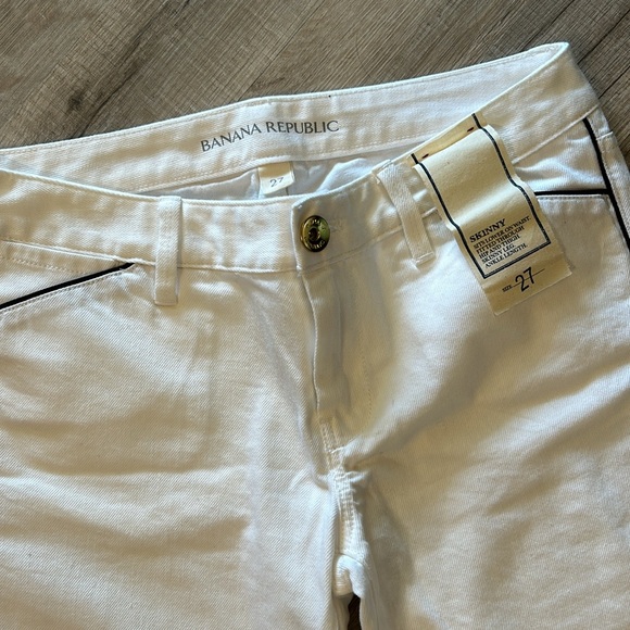 31” Waist White Banana Republic Skinny Jeans Tag Size 27 NWT - Picture 2 of 9